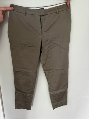 H&M Women's Cropped Ankle Pants in Taupe